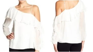 Haute Hippie Women's One Wish Ruffled Off-the-shoulder Top XS NWT 345.00 - Picture 1 of 6