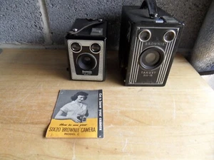 Large ART DECO Kodak Brownie TARGET Six-16 & Six 20 Model C Box Cameras - Picture 1 of 12