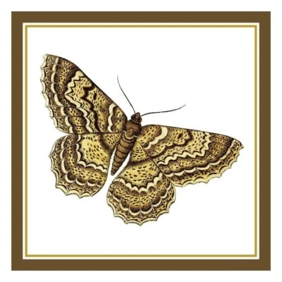Tan Brown Ivory Black Butterfly Counted Cross Stitch Chart Pattern - Image 1 of 4