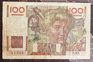 FRANCE 1946 100 FRANC NOTE - Picture 1 of 2