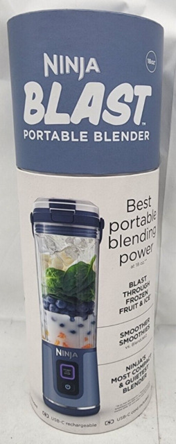 Ninja Blast 18 oz. Portable Blender Denim Blue BC151NV - Best Buy