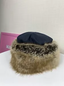 Barbour Ambush Hat Cossack style Vintage Wax Tartan Classic soft faux-fur - Picture 1 of 11
