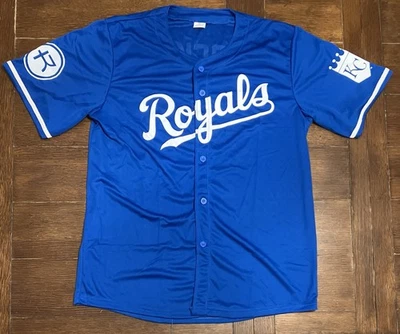 Men’s Size XL Kansas City Royals Stadium Giveaway SGA Rockhurst Blue Jersey  - Image 1 of 4