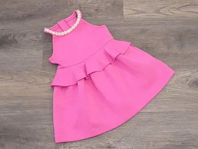 Usado en Excelente Condición Lilly Pulitzer Niñas Talla 2 Cesara Vestido de Buceo Mandevilla Oro Rosa Foto 1 de 4