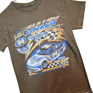 Van Halen Tee Shirt Men's Retro 80s Graphic Burnout Green Size Small - FLAW - Picture 1 of 9