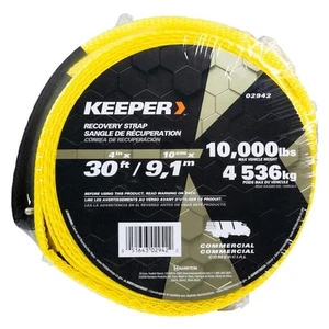 30 ft. x 4 in. x 10,000 lbs. Vehicle Recovery Strap with Protected Loops - Picture 1 of 2