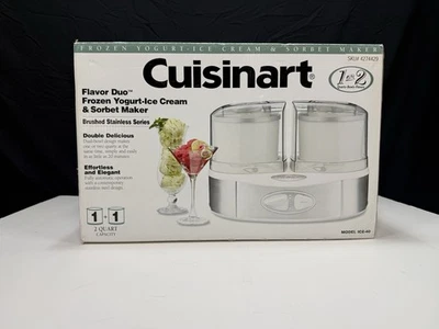 Cuisinart Sabor Duo Yogur Congelado Helado Sorbete Máquina ICE-40 - ¡NUEVO en Caja! Foto 1 de 4