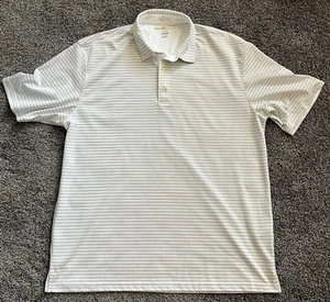 Greg Norman Polo Shirt Stay Dry Men’s Short Sleeve Striped White Size XL - Picture 1 of 5