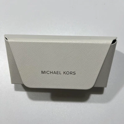 Estuche grande de cuero blanco para gafas de sol/gafas Michael Kors Foto 1 de 4