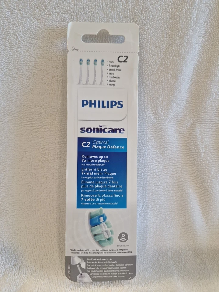 6 Philips Sonicare C2 Diamond Clean Plaque Control Toothbrush Heads Hx9023/67
