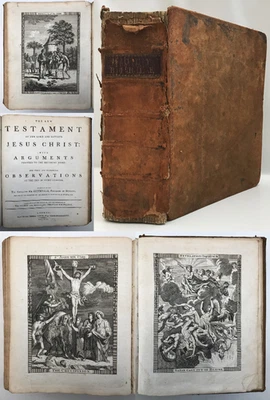 1792 KING JAMES HOLY BIBLE Old New Testaments Apocrypha 22 PLATES - Image 1 of 4