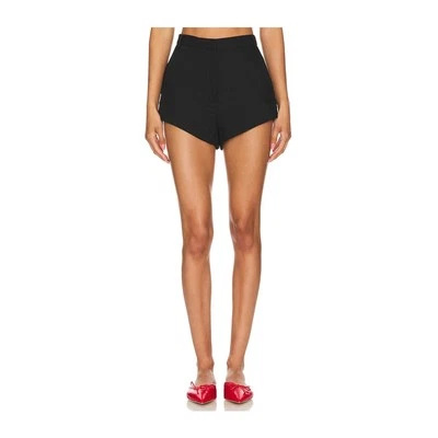 Amanda Uprichard x Revolve 'Kelso' Black Polyester Shorts Size S - Image 1 of 4