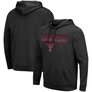 Sudadera con capucha pulóver para hombre Colosseum negra Texas Tech Red Raiders Blackout 3.0 - Imagen 1 de 3