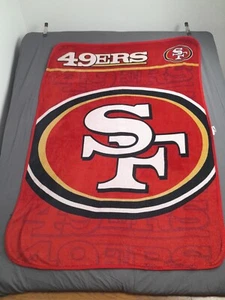San Francisco 49ers NFL Football Licensed Fleece Throw Blanket 46'' X 61'' - Picture 1 of 10