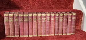 Charles Dickens SET 16 HB Collection c1930s Hazell Watson Viney Burgandy -WB6 - Picture 1 of 24