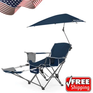 Camping Chair Clamp-On Sun Shade 3-way Swiveling Umbrella UPF 50+ Sun Protection - Picture 1 of 9