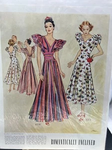 Rivista di moda Dance Frocks McCall rivista modello illustrazioni anni '30 - Foto 1 di 5