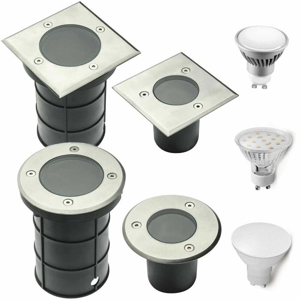 Bodeneinbaustrahler Bodeneinbauleuchte GU10 LED Terrassenleuchte Bodeneinbau - Bild 1 von 1