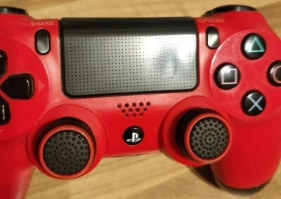 4 Red Pcs Silicone Analog Thumb Stick Grips Cover For PS4 PS3 Pro Slim XBOX - Image 1 of 3
