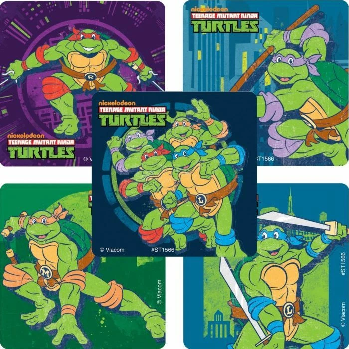 25 Teenage Mutant Ninja Turtles Stickers Party Favors Teacher TMNT - Image 1 of 1