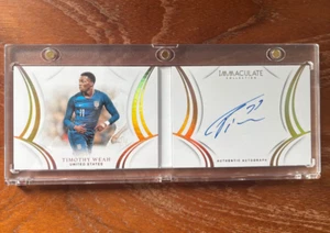 Timothy Tim Weah 2018-19 Panini Immaculate Rookie RC Booklet /50 On Card Auto - Picture 1 of 2