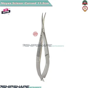 Microsurgical Noyes Scissor Curved, Suture, Tissue Trimming Sharp Blade Scissors - Picture 1 of 9
