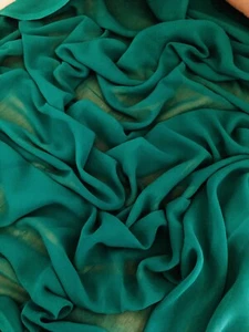 1 mtr green chiffon fabric..45” wide (114cm) - Picture 1 of 5