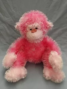 Russ Berrie mono rosa tiembla sonido de peluche animal de peluche vibra mono chimpancé - Imagen 1 de 6
