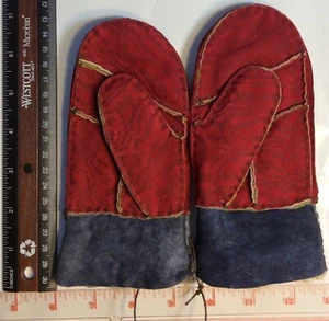 Sheepskin Shearling Kids Mittens Handmade 1-5yrs New - Picture 1 of 3