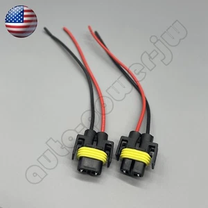 H8 H11 Fog Light Female Connector Adapter Wiring Harness Socket Plug US - Picture 1 of 6
