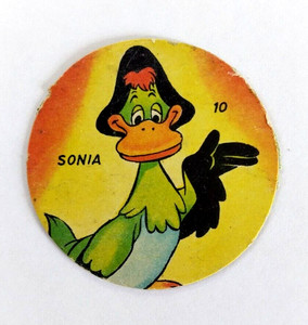 1964 Figuritas Club Mickey Argentina Sonia Duck Peter & the Wolf Disney Card Pog