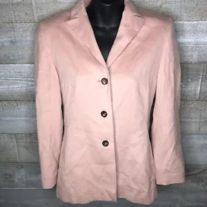 Akris Punto size 4 angora virgin wool pink button blazer suit jacket - Picture 1 of 5