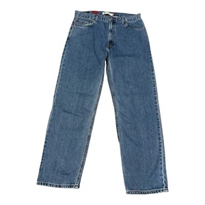 Levis 550 Jeans Mens 36x32 Blue Relaxed Fit Tapered Leg Casual Cowboy NOS - Picture 1 of 10
