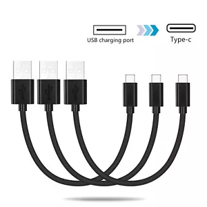 Short 15cm USB-C to USB 2.0 Type C FAST Quick Sync & Charger Data Cable Cord Lot - Picture 1 of 14