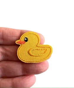 Duck Iron-on Patch, Baby Duckling Patch, Embroidered Applique, Mini Patches - Picture 1 of 2