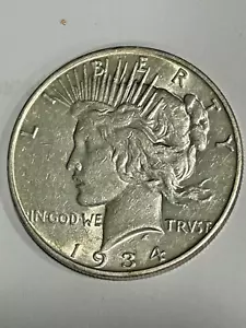 1934-D Peace US Silber Dollar - 90% Denver geprägt - Bild 1 von 2