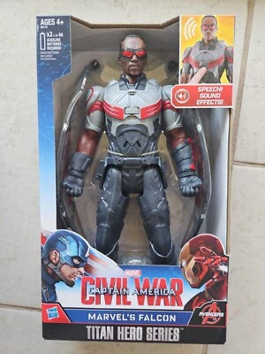 NUEVO 2015 HASBRO MARVEL CAPITÁN AMÉRICA GUERRA CIVIL HALCÓN FIGURA HÉROE TITANIO! a39 Foto 1 de 2