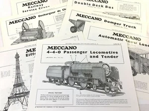 Meccano Outfit Nr. 10 Bedienungsanleitungen bitte aus Liste auswählen (einige französisch) - Bild 1 von 37