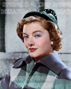 MYRNA LOY Posing in a Plaid Jacket | Beautiful 8x10 COLOR PHOTO by CHIP SPRINGER - Picture 1 of 1