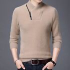 Imitation Mink Pullover Knit Mens Turtleneck Sweater Autum Casual Clothing Tops