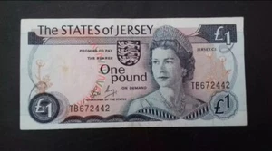 The States of Jersey - "£1 ~ ONE POUND" Circulated Banknote, Treasurer L May. - Picture 1 of 10