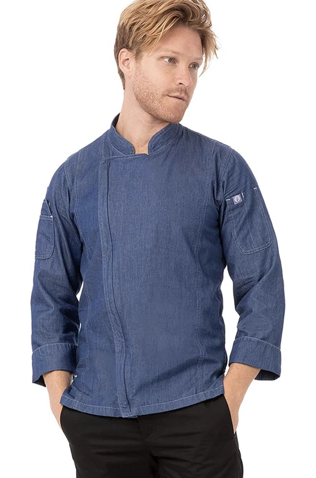 Chef Works Mens Gramercy Denim Chef Coat (EXDZ001) 2XL.  (f) - Image 1 of 2