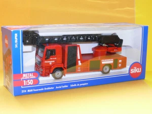 Siku - MAN Feuerwehr Drehleiter - 1/50 - ab 3 Jahren -Nr. 2114 - Neu&Ovp - - Bild 1 von 3