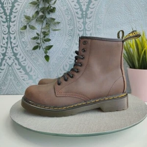 Dr Martens 1460 SERENA JUNIOR FAUX FUR LINED BOOTS. UK SIZE 1. DARK BROWN  - Picture 1 of 19