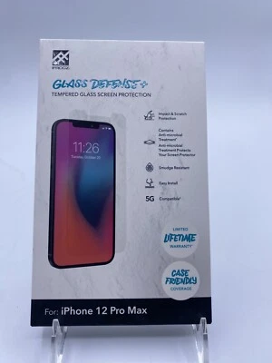 iForgz Glass Defense + Series Screen Protector for iPhone 12 Pro Max - Clear - Image 1 of 2