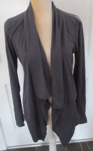Energie Open Front waterfall gray Cardigan Lace Back size L - Picture 1 of 3