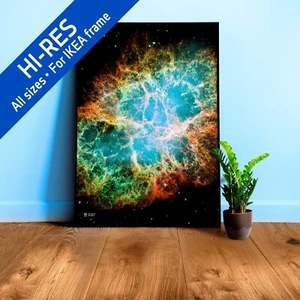 Crab Nebula. M1, NGC 1952, NASA Hubble Space Telescope — space poster, abstract - Picture 1 of 12