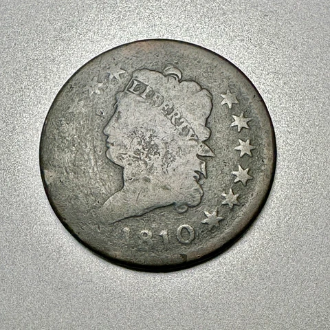 1810   CLASSIC HEAD LARGE CENT    AFFORDABLE KEY TYPE COIN   #2133 Cover