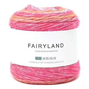 1 Roll Woolen Yarn Comfortable Diy Hat Bag Clothing Crocheting Yarn Thread - Picture 1 of 17