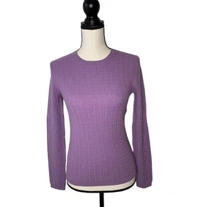Maglione girocollo Anne Klein Sport donna S 100% cashmere lilla viola - Foto 1 di 10